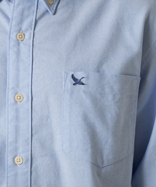 Eddie Bauer（エディーバウアー）の「オックスフォード 刺繍 ボタンダウンシャツ（シャツ/ブラウス・メンズ・ホワイト/ブルー/ピンク/ベージュ/ダークネイビー・S/M/L/XL/XXL）」の14枚目の写真