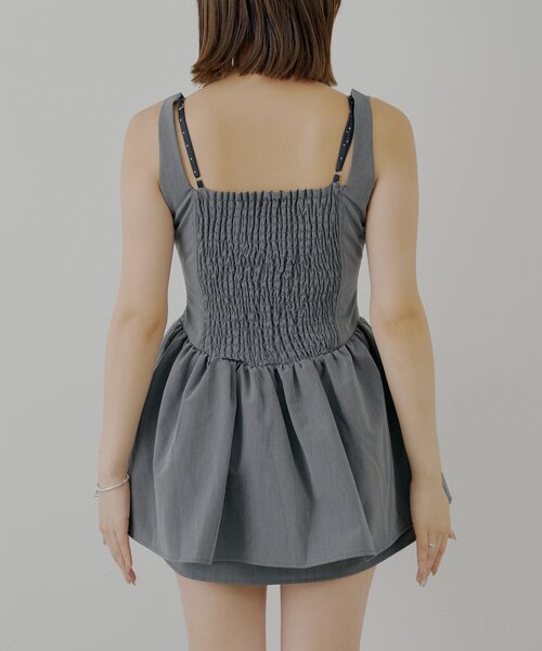 Chico（チコ）の「レースレイヤードフレアキャミワンピース