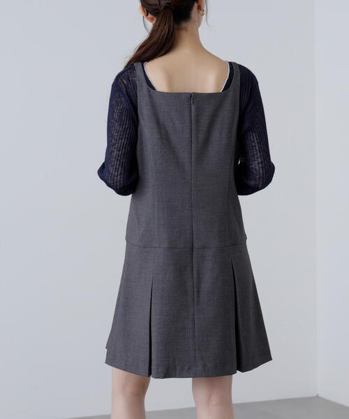 FREE'S MART（フリーズマート）の「◆ロータックミニジャンパースカート（ジャンパースカート・レディース・グレー/ベージュ・SMALL/MEDIUM）」の6枚目の写真