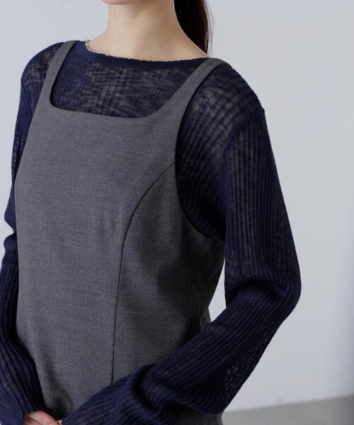 FREE'S MART（フリーズマート）の「◆ロータックミニジャンパースカート（ジャンパースカート・レディース・グレー/ベージュ・SMALL/MEDIUM）」の8枚目の写真