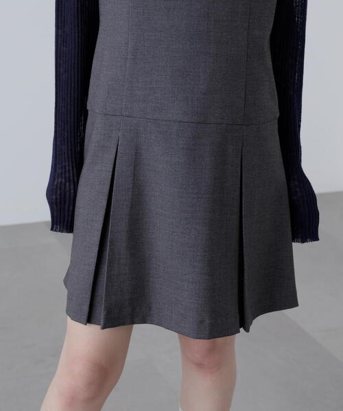 FREE'S MART（フリーズマート）の「◆ロータックミニジャンパースカート（ジャンパースカート・レディース・グレー/ベージュ・SMALL/MEDIUM）」の9枚目の写真