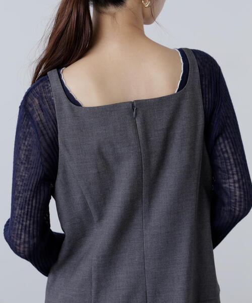 FREE'S MART（フリーズマート）の「◆ロータックミニジャンパースカート（ジャンパースカート・レディース・グレー/ベージュ・SMALL/MEDIUM）」の12枚目の写真