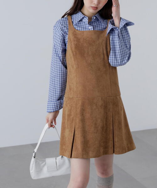 FREE'S MART（フリーズマート）の「◆ロータックミニジャンパースカート（ジャンパースカート・レディース・グレー/ベージュ・SMALL/MEDIUM）」の15枚目の写真