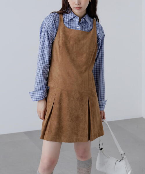 FREE'S MART（フリーズマート）の「◆ロータックミニジャンパースカート（ジャンパースカート・レディース・グレー/ベージュ・SMALL/MEDIUM）」の17枚目の写真