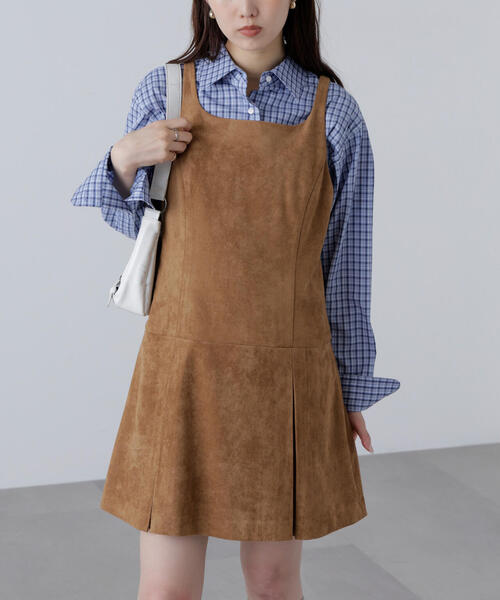 FREE'S MART（フリーズマート）の「◆ロータックミニジャンパースカート（ジャンパースカート・レディース・グレー/ベージュ・SMALL/MEDIUM）」の18枚目の写真