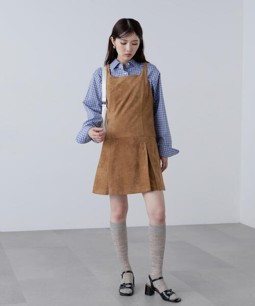 FREE'S MART（フリーズマート）の「◆ロータックミニジャンパースカート（ジャンパースカート・レディース・グレー/ベージュ・SMALL/MEDIUM）」の19枚目の写真