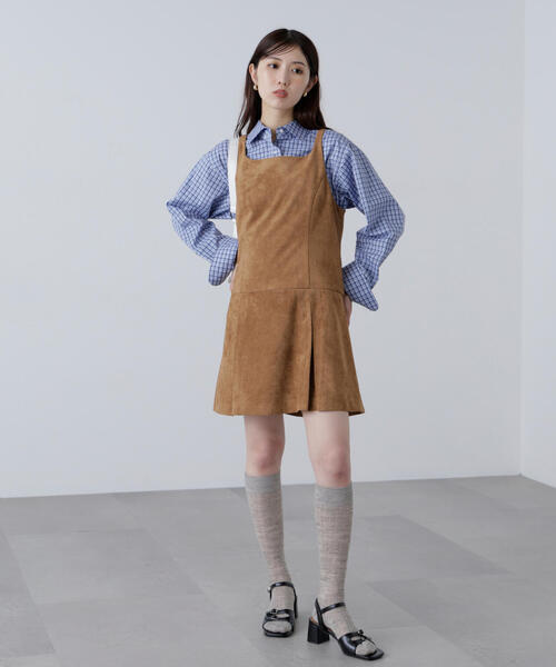 FREE'S MART（フリーズマート）の「◆ロータックミニジャンパースカート（ジャンパースカート・レディース・グレー/ベージュ・SMALL/MEDIUM）」の20枚目の写真