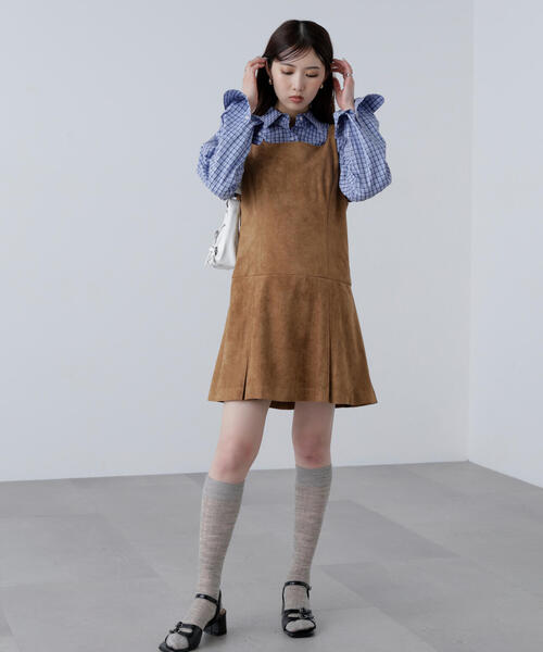 FREE'S MART（フリーズマート）の「◆ロータックミニジャンパースカート（ジャンパースカート・レディース・グレー/ベージュ・SMALL/MEDIUM）」の21枚目の写真