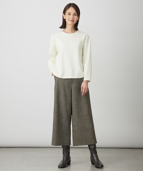 J.PRESS Ladies(J.プレス レディス)の「アモーレポンチ レース カットソー(Tシャツ/カットソー・レディース・ライトグリーン系/アイボリー系/ライトグレー系/グレー系・SMALL)」の5枚目の写真