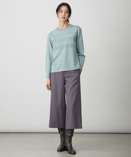 J.PRESS Ladies(J.プレス レディス)の「アモーレポンチ レース カットソー(Tシャツ/カットソー・レディース・ライトグリーン系/アイボリー系/ライトグレー系/グレー系・SMALL)」の13枚目の写真