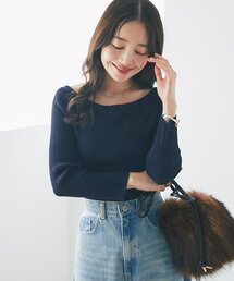 La boutique BonBonオフショルふんわりニット La boutique BonBon｜ラブティックボンボンのニット/セーター