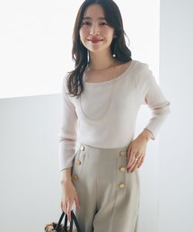 La boutique BonBonオフショルふんわりニット La boutique BonBonオフショルふんわりニット