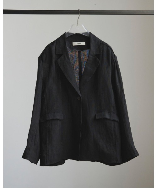 anuke（アンヌーク）の「Linen Sheer Jacket（テーラードジャケット・レディース・ホワイト/ブラック・36inch/38inch）」の19枚目の写真