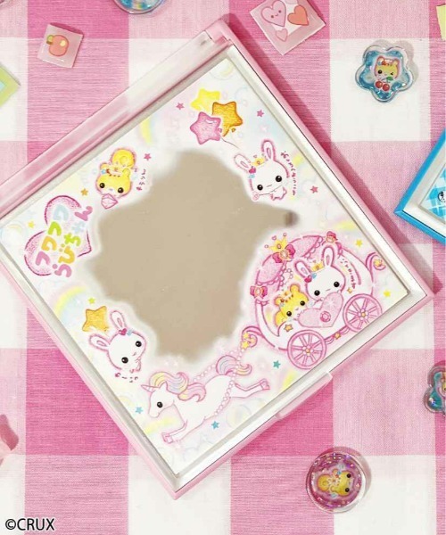 SPINNS（スピンズ）の「【おぱんちゅうさぎ】手鏡 シリコンミラー