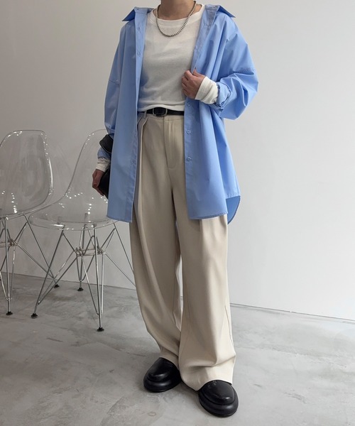 meilmada(メイルマダ)の「ロングスリーブストレッチロンT(Tシャツ/カットソー・レディース・ブラック/ホワイト/グレー/ブルー・FREE)」の15枚目の写真