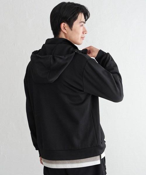 ikka(イッカ)の「【セットアップ対応】ダブルフェイスカノコ2wayジップパーカ(パーカー・メンズ・ブラック/スモークグレー・M/L/XL/S)」の11枚目の写真
