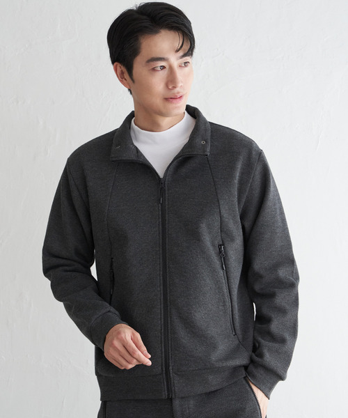 ikka(イッカ)の「【セットアップ対応】ダブルフェイスカノコ2wayジップパーカ(パーカー・メンズ・ブラック/スモークグレー・M/L/XL/S)」の18枚目の写真