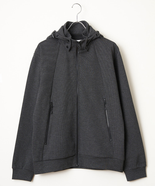 ikka(イッカ)の「【セットアップ対応】ダブルフェイスカノコ2wayジップパーカ(パーカー・メンズ・ブラック/スモークグレー・M/L/XL/S)」の22枚目の写真