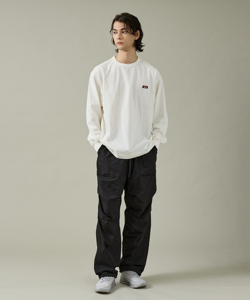 NANGA（ナンガ）の「【NANGA /ナンガ]】ECO HYBRID BOX EMBROIDERY L/STEE/ ボックスロゴ刺繍ロングTシャツ/ロゴ/長袖/ユニセックス【WEB限定】（Tシャツ/カットソー・メンズ・グレー/ホワイト/ブラック・L/M）」の4枚目の写真