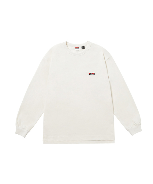 NANGA（ナンガ）の「【NANGA /ナンガ]】ECO HYBRID BOX EMBROIDERY L/STEE/ ボックスロゴ刺繍ロングTシャツ/ロゴ/長袖/ユニセックス【WEB限定】（Tシャツ/カットソー・メンズ・グレー/ホワイト/ブラック・L/M）」の13枚目の写真
