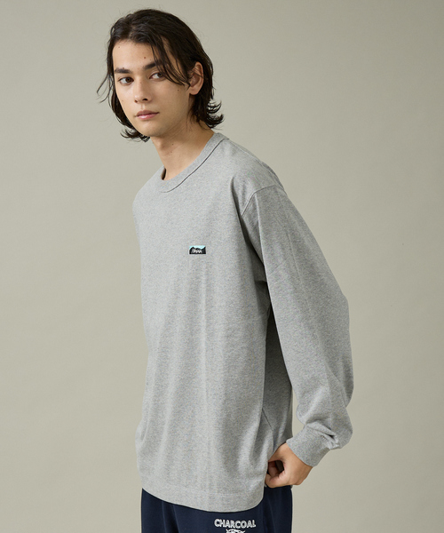 NANGA（ナンガ）の「【NANGA /ナンガ]】ECO HYBRID BOX EMBROIDERY L/STEE/ ボックスロゴ刺繍ロングTシャツ/ロゴ/長袖/ユニセックス【WEB限定】（Tシャツ/カットソー・メンズ・グレー/ホワイト/ブラック・L/M）」の8枚目の写真