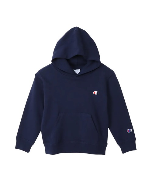 Champion(チャンピオン)の「CHAMPION/チャンピオン キッズ プルオーバー パーカー フーデッドスウェットシャツ ベーシック 裏毛 CK-Y001(パーカー・キッズ・ブラック/アイボリー/ネイビー・140cm/130cm/120cm/110cm/100cm/160cm/150cm)」の3枚目の写真