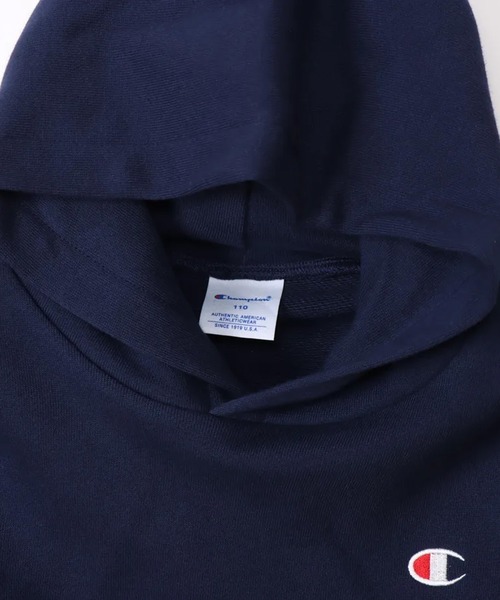 Champion(チャンピオン)の「CHAMPION/チャンピオン キッズ プルオーバー パーカー フーデッドスウェットシャツ ベーシック 裏毛 CK-Y001(パーカー・キッズ・ブラック/アイボリー/ネイビー・140cm/130cm/120cm/110cm/100cm/160cm/150cm)」の13枚目の写真