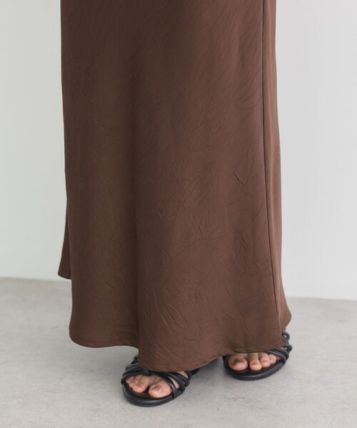 earth music&ecology（アースミュージックアンドエコロジー）の「ストレッチサテンスカート（スカート・レディース・ピンク/ブラウン/ブラック・FREE）」の14枚目の写真