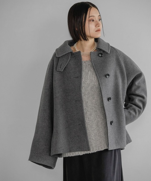 A part by（アパートバイ）の「スーパー100ステンカラーコート（ステンカラーコート・レディース・ベージュ/チャコールグレー・FREE）」の13枚目の写真