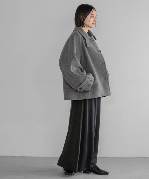 A part by（アパートバイ）の「スーパー100ステンカラーコート（ステンカラーコート・レディース・ベージュ/チャコールグレー・FREE）」の20枚目の写真