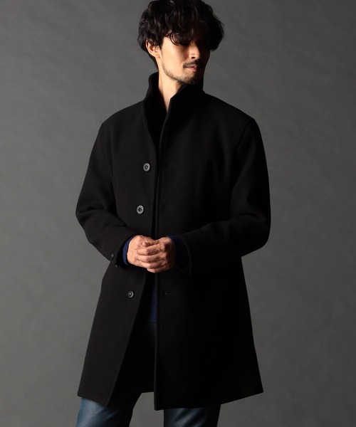 NICOLE CLUB FOR MEN(ニコルクラブフォーメン)の「アラカルトハイブリットメルトン スタンドコート(その他アウター・メンズ・その他2/その他1/ライトグレー/ブラック・XX-LARGE/X-LARGE/LARGE/MEDIUM)」の2枚目の写真