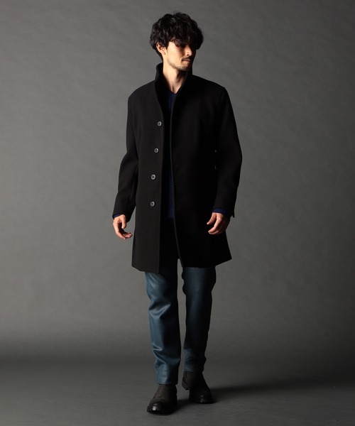 NICOLE CLUB FOR MEN(ニコルクラブフォーメン)の「アラカルトハイブリットメルトン スタンドコート(その他アウター・メンズ・その他2/その他1/ライトグレー/ブラック・XX-LARGE/X-LARGE/LARGE/MEDIUM)」の6枚目の写真