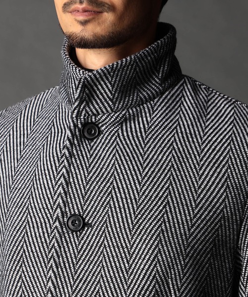 NICOLE CLUB FOR MEN(ニコルクラブフォーメン)の「アラカルトハイブリットメルトン スタンドコート(その他アウター・メンズ・その他2/その他1/ライトグレー/ブラック・XX-LARGE/X-LARGE/LARGE/MEDIUM)」の11枚目の写真