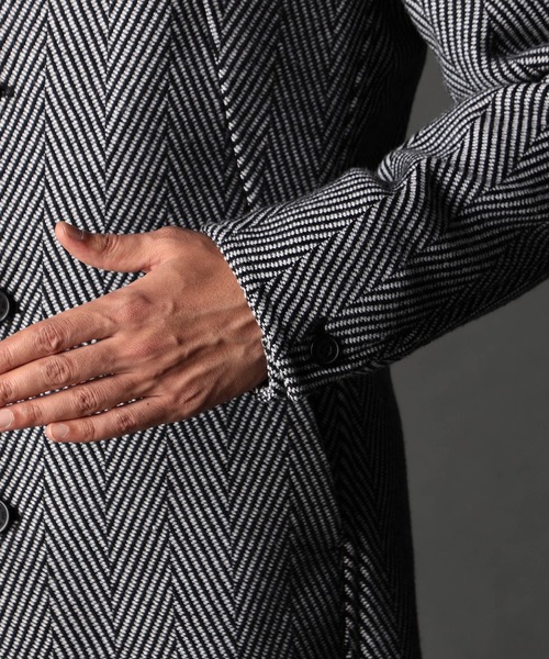 NICOLE CLUB FOR MEN(ニコルクラブフォーメン)の「アラカルトハイブリットメルトン スタンドコート(その他アウター・メンズ・その他2/その他1/ライトグレー/ブラック・XX-LARGE/X-LARGE/LARGE/MEDIUM)」の13枚目の写真