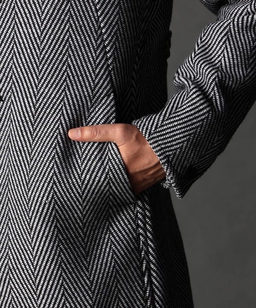 NICOLE CLUB FOR MEN(ニコルクラブフォーメン)の「アラカルトハイブリットメルトン スタンドコート(その他アウター・メンズ・その他2/その他1/ライトグレー/ブラック・XX-LARGE/X-LARGE/LARGE/MEDIUM)」の14枚目の写真