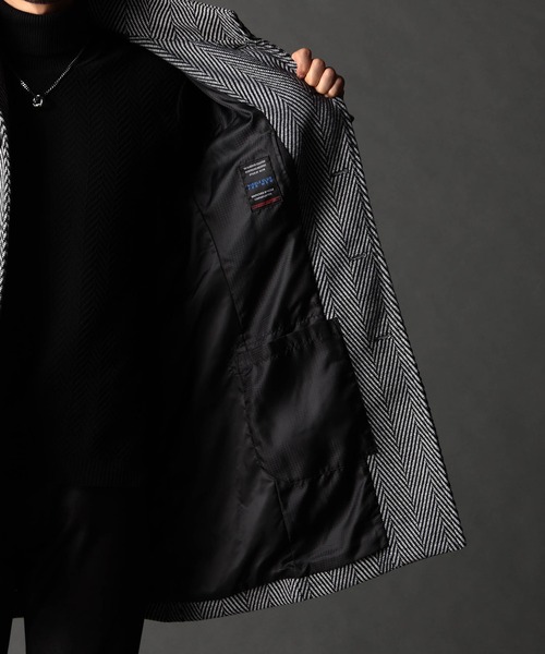 NICOLE CLUB FOR MEN(ニコルクラブフォーメン)の「アラカルトハイブリットメルトン スタンドコート(その他アウター・メンズ・その他2/その他1/ライトグレー/ブラック・XX-LARGE/X-LARGE/LARGE/MEDIUM)」の18枚目の写真