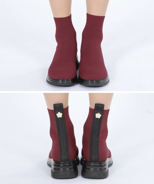マリークワント　8/25発売　ニットブーツ　ブラックMサイズ MARY QUANT ブーツ マリークワント mary quant メタルデイジー