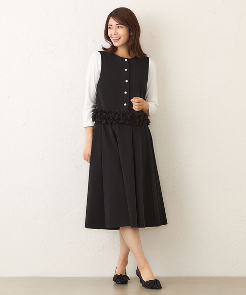 TO BE CHIC(トゥー ビー シック)の「マットストレッチダンボール スカート(スカート・レディース・ブラック/ピンク系その他2・40/42)」の3枚目の写真