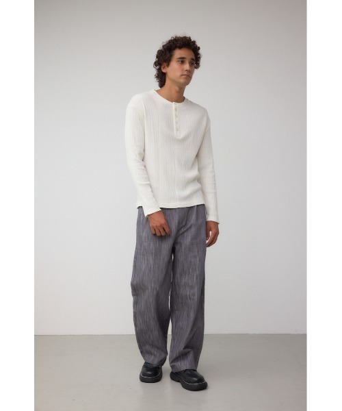 AZUL by moussy(アズールバイマウジー)の「ランダムリブヘンリーネックTシャツ(Tシャツ/カットソー・メンズ・ダークカーキ/ダークグレー/アイボリー・MEDIUM/LARGE)」の22枚目の写真