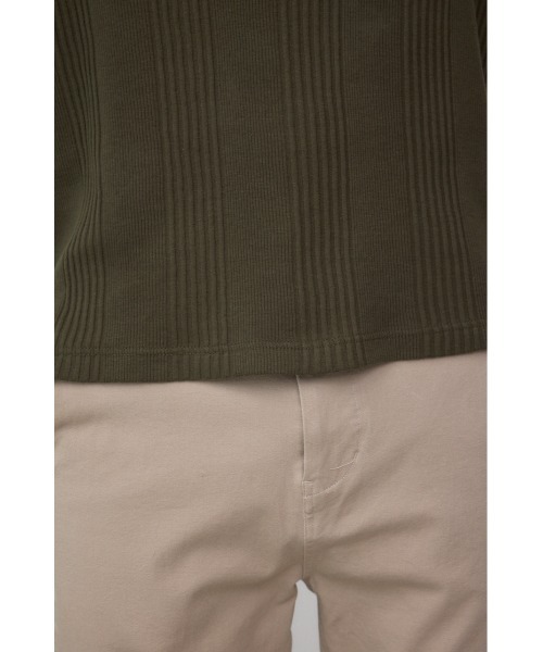 AZUL by moussy(アズールバイマウジー)の「ランダムリブヘンリーネックTシャツ(Tシャツ/カットソー・メンズ・ダークカーキ/ダークグレー/アイボリー・MEDIUM/LARGE)」の19枚目の写真