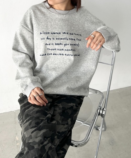 Bamm(バム)の「手書き風ロゴスウェットトップス(スウェット・レディース・ネイビー/ブラック/グレー・M)」の15枚目の写真