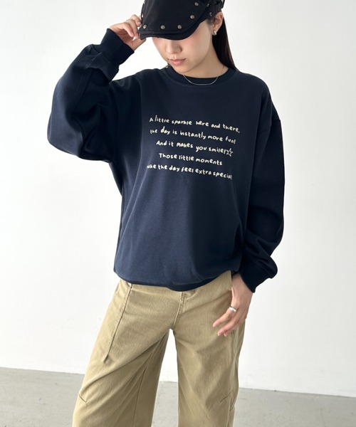 Bamm(バム)の「手書き風ロゴスウェットトップス(スウェット・レディース・ネイビー/ブラック/グレー・M)」の18枚目の写真