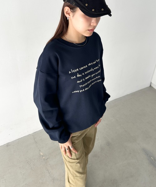 Bamm(バム)の「手書き風ロゴスウェットトップス(スウェット・レディース・ネイビー/ブラック/グレー・M)」の20枚目の写真