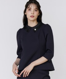 Maglie le cassetto（マーリエ ル カセット）の「《M Maglie le cassetto》シアー付け衿ブラウス【セットアップ対応】（シャツ/ブラウス）」