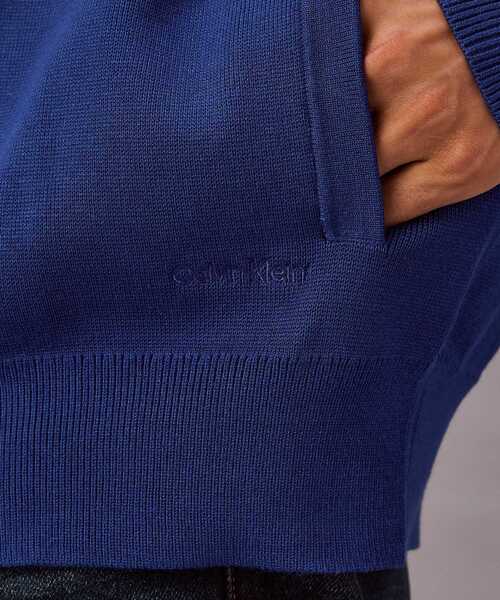 Calvin Klein（カルバン・クライン）の「フルジップ ニット（ニット/セーター・メンズ・ネイビー/ブラック・L/M/S）」の6枚目の写真