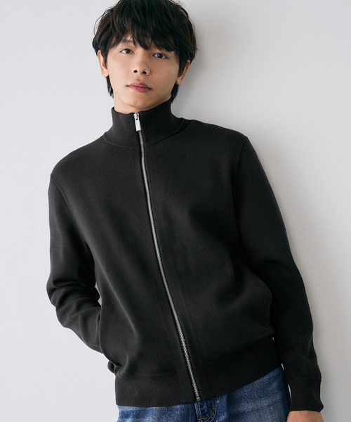 Calvin Klein（カルバン・クライン）の「フルジップ ニット（ニット/セーター・メンズ・ネイビー/ブラック・L/M/S）」の9枚目の写真