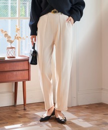 選べるサイズ 美脚ポンチテーパードパンツ
