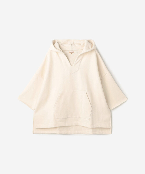 Sanca（サンカ）の「Sanca | フリース メキシカンパーカー WOMEN（スウェット・レディース・ネイビー/オフホワイト・0）」の2枚目の写真