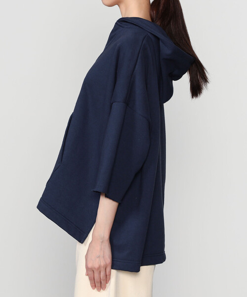 Sanca（サンカ）の「Sanca | フリース メキシカンパーカー WOMEN（スウェット・レディース・ネイビー/オフホワイト・0）」の10枚目の写真