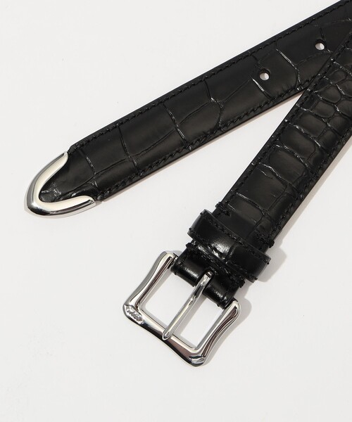 J&M Davidson（ジェイアンドエムデヴィッドソン）の「J&M DAVIDSON ENVELOPE BUCKLE TIP END 25MM（ベルト・メンズ・ブラック/ダークブラウン・95/90/85/80）」の4枚目の写真